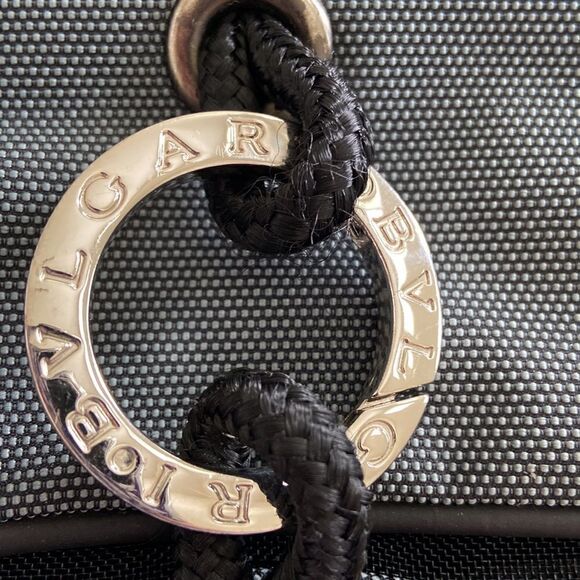 BLV Bulgari small gray travel case never used with clip close - Picture 2 of 8